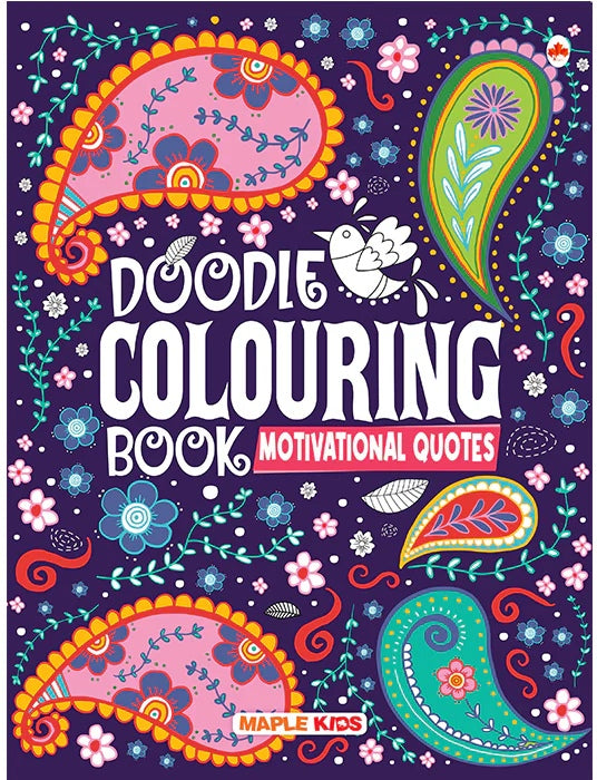 Doodle Colouring Book for Kids Motivational Quotes