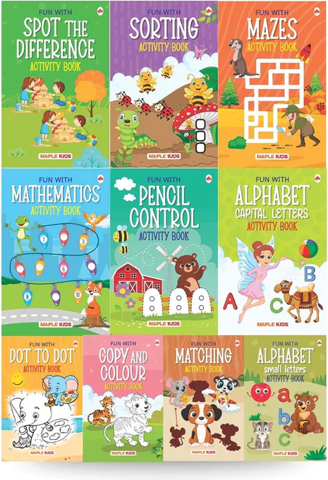 Activity Books for Kids (Set of 10 Books)